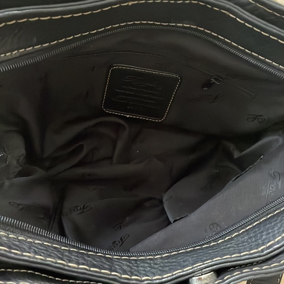 EUC Black Pebbled Leather Fossil 1954 Bag - Picture 5 of 12